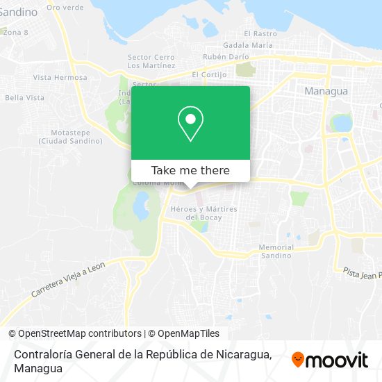 Contraloría General de la República de Nicaragua map