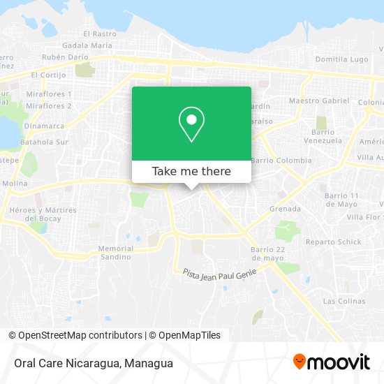 Oral Care Nicaragua map