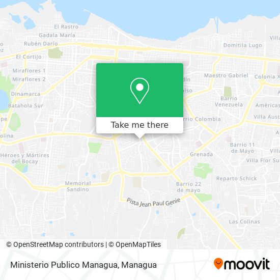 Ministerio Publico Managua map
