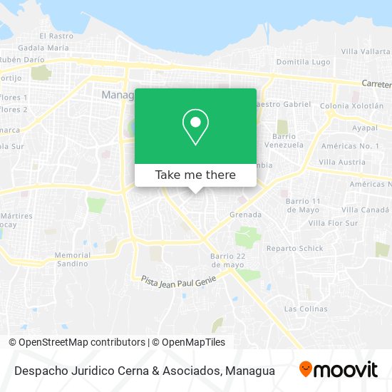 Mapa de Despacho Juridico Cerna & Asociados