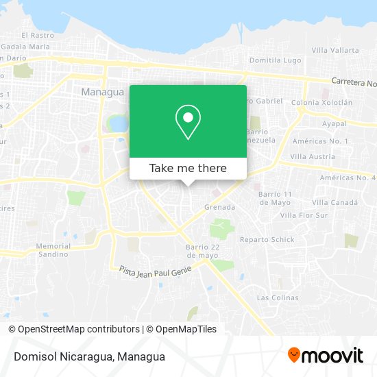 Domisol Nicaragua map