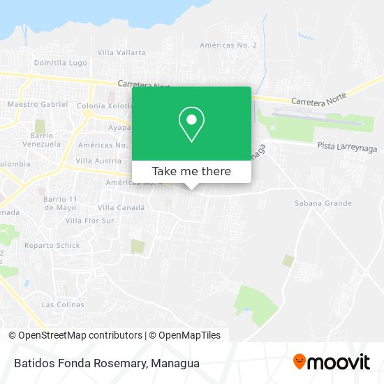 Mapa de Batidos Fonda Rosemary