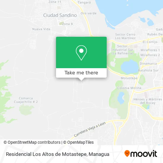 Mapa de Residencial Los Altos de Motastepe