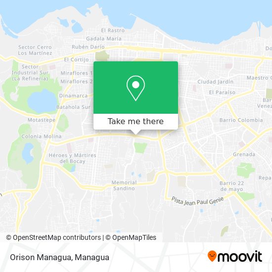 Orison Managua map