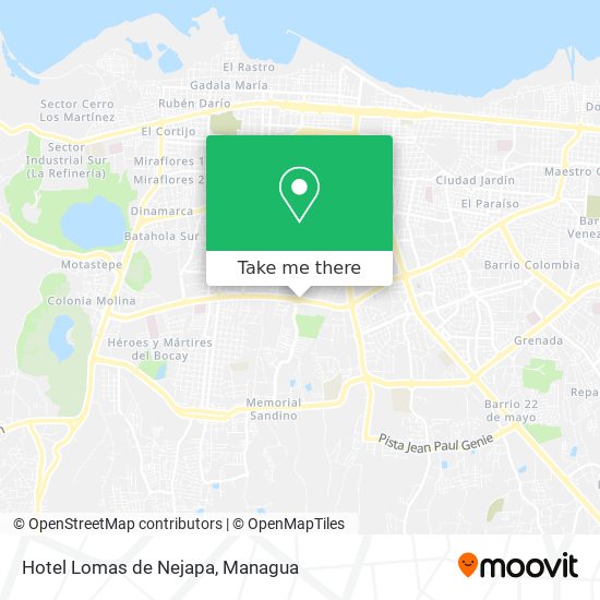 Mapa de Hotel Lomas de Nejapa