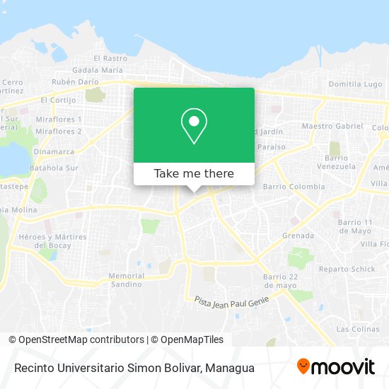 Recinto Universitario Simon Bolivar map