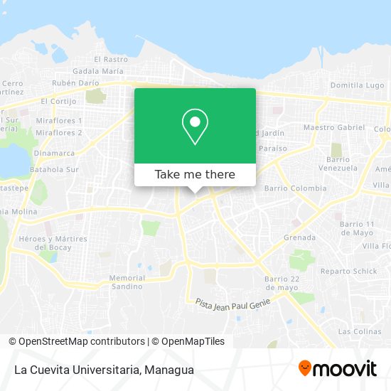 Mapa de La Cuevita Universitaria