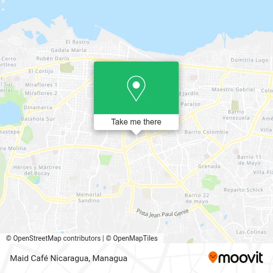 Maid Café Nicaragua map