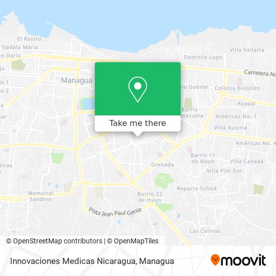 Innovaciones Medicas Nicaragua map