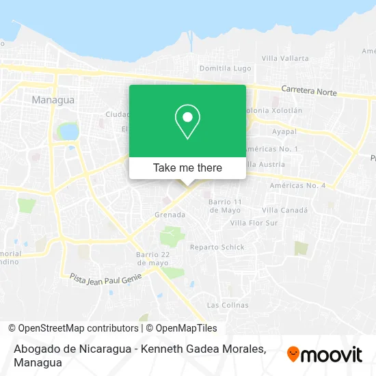 Mapa de Abogado de Nicaragua - Kenneth Gadea Morales