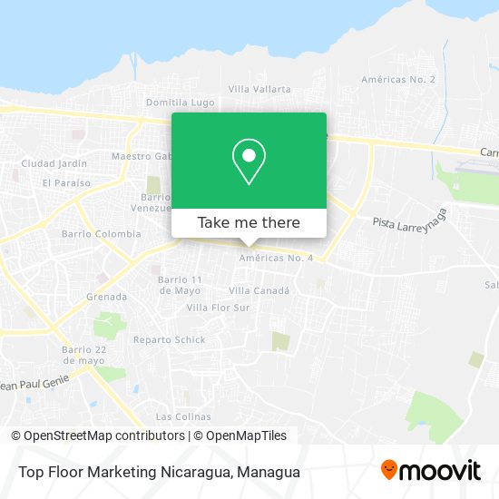 Mapa de Top Floor Marketing Nicaragua