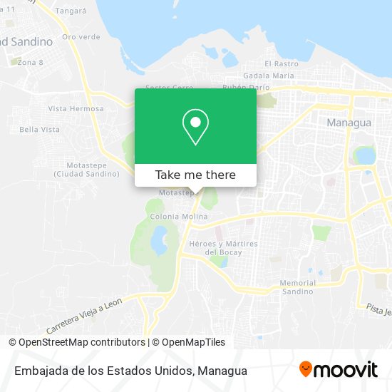 Embajada de los Estados Unidos map