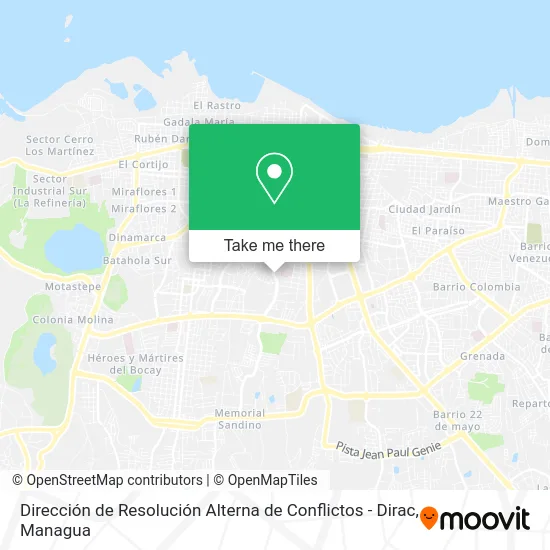 Dirección de Resolución Alterna de Conflictos - Dirac map