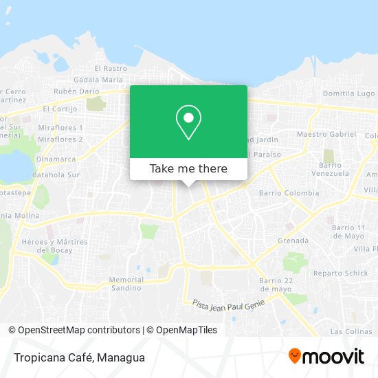Tropicana Café map