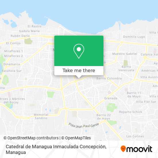 Catedral de Managua Inmaculada Concepción map