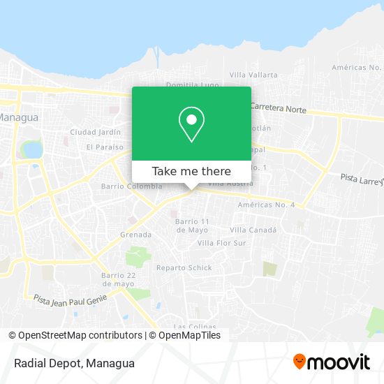 Radial Depot map