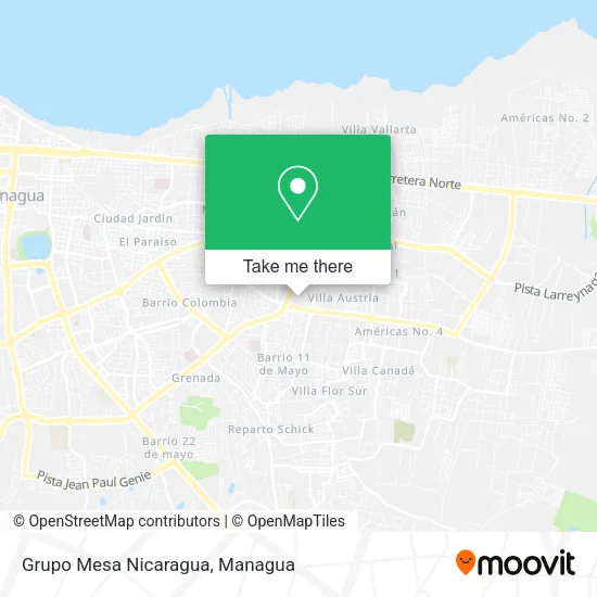 Mapa de Grupo Mesa Nicaragua