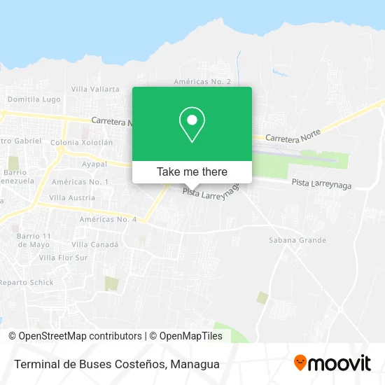 Mapa de Terminal de Buses Costeños