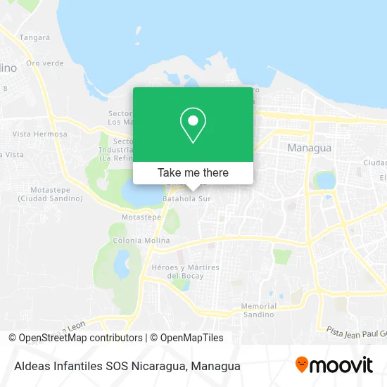 Mapa de Aldeas Infantiles SOS Nicaragua