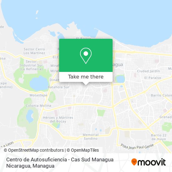 Centro de Autosuficiencia - Cas Sud Managua Nicaragua map