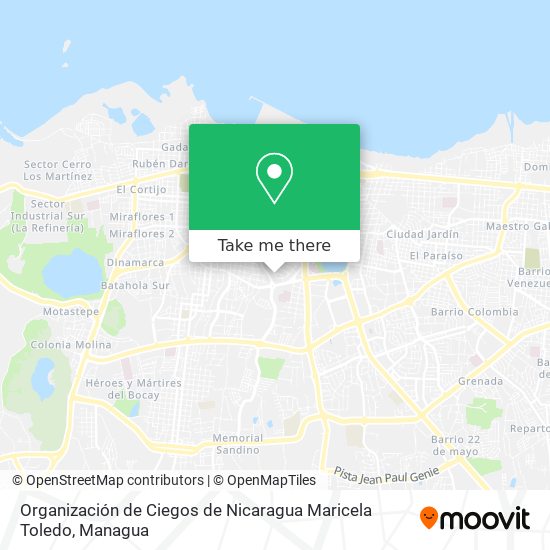 Organización de Ciegos de Nicaragua Maricela Toledo map