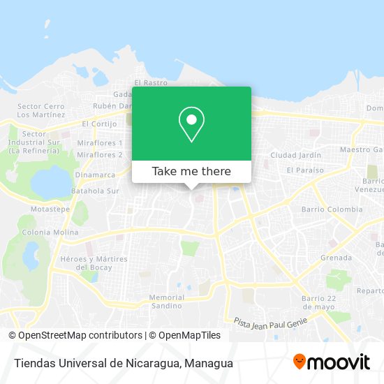 Tiendas Universal de Nicaragua map