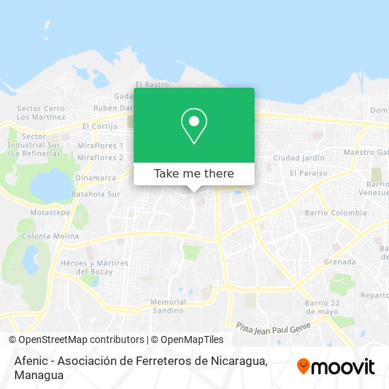 Afenic - Asociación de Ferreteros de Nicaragua map