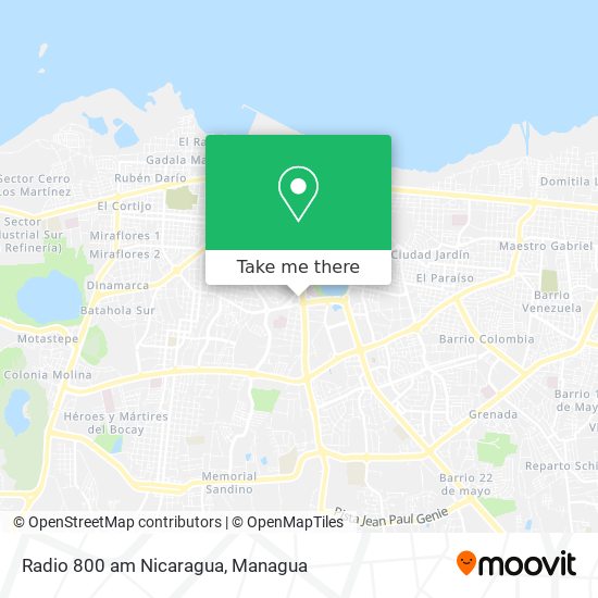 Radio 800 am Nicaragua map
