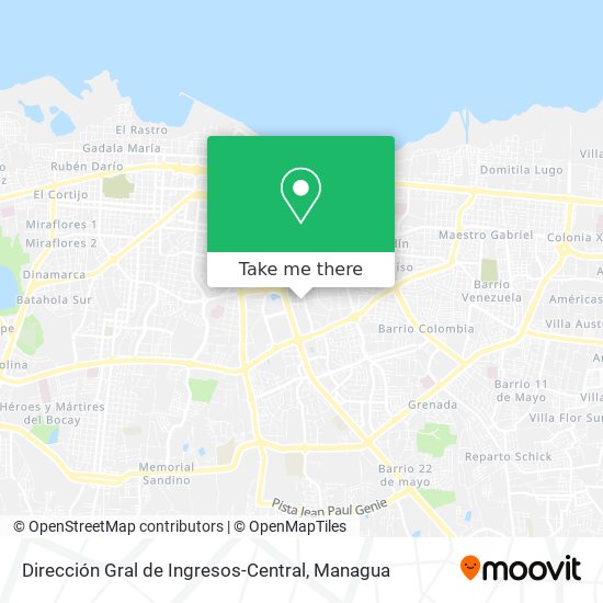 Dirección Gral de Ingresos-Central map