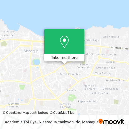 Academia Toi Gye- Nicaragua, taekwon- do map