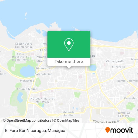 El Faro Bar Nicaragua map