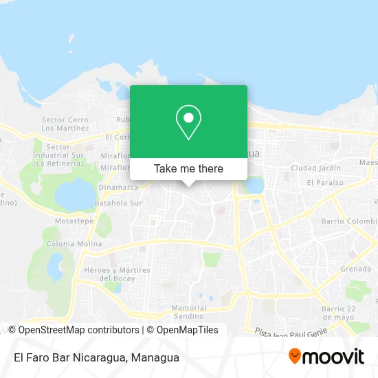 El Faro Bar Nicaragua map