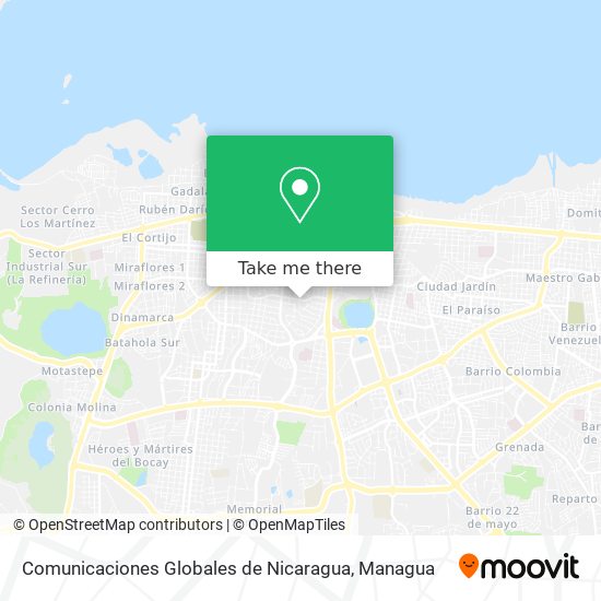 Comunicaciones Globales de Nicaragua map