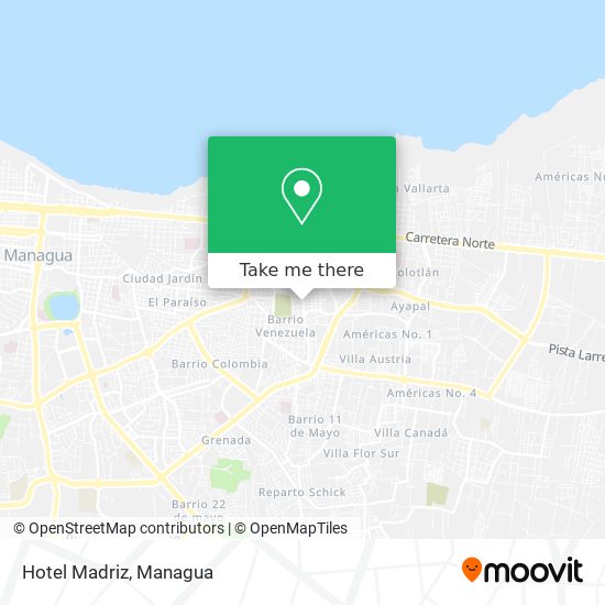 Hotel Madriz map