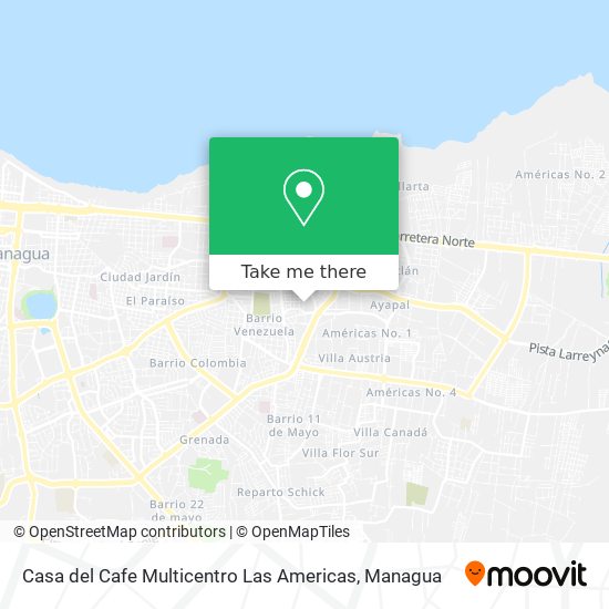 Casa del Cafe Multicentro Las Americas map
