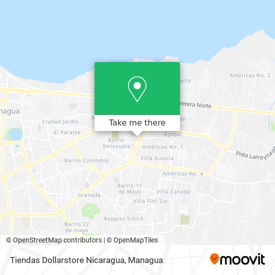 Tiendas Dollarstore Nicaragua map