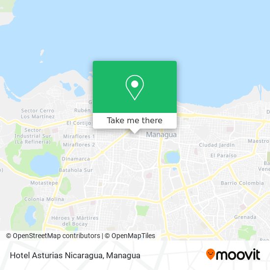 Hotel Asturias Nicaragua map