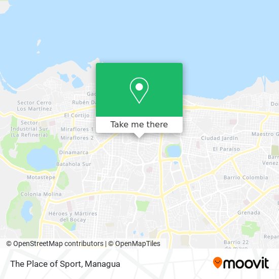 The Place of Sport map