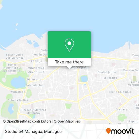 Mapa de Studio 54 Managua