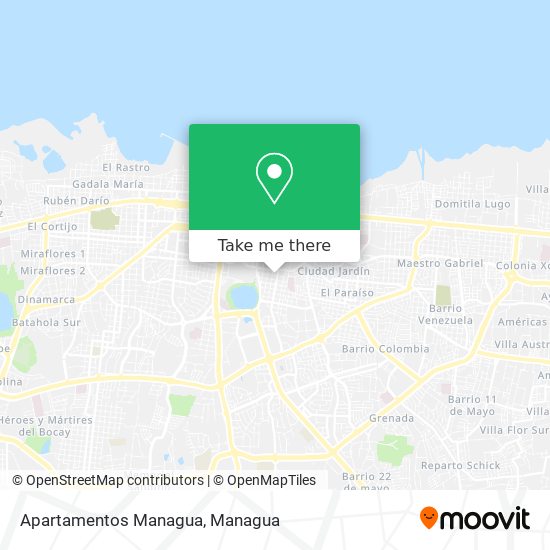 Mapa de Apartamentos Managua