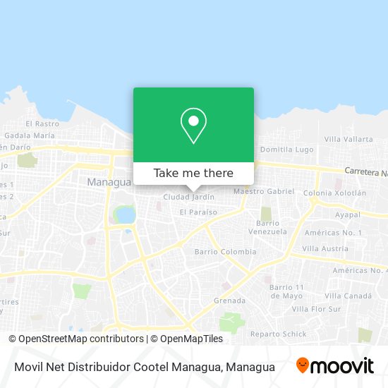 Movil Net Distribuidor Cootel Managua map