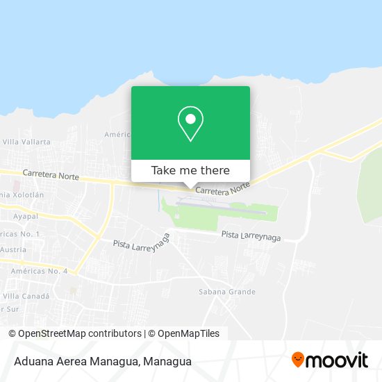 Aduana Aerea Managua map