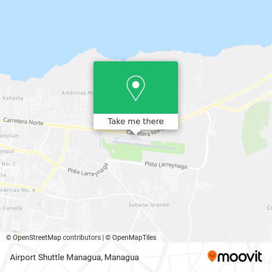 Airport Shuttle Managua map