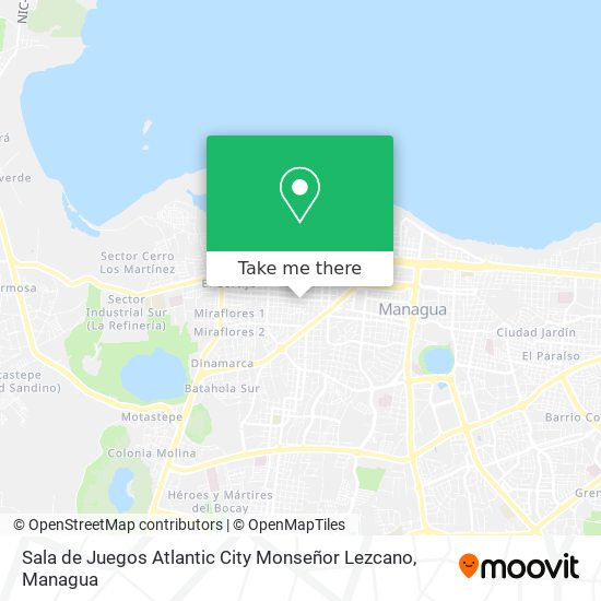 Sala de Juegos Atlantic City Monseñor Lezcano map