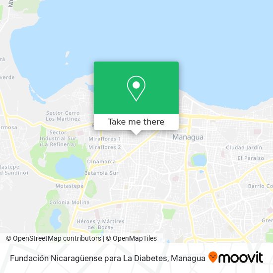Fundación Nicaragüense para La Diabetes map