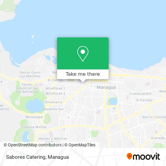 Sabores Catering map