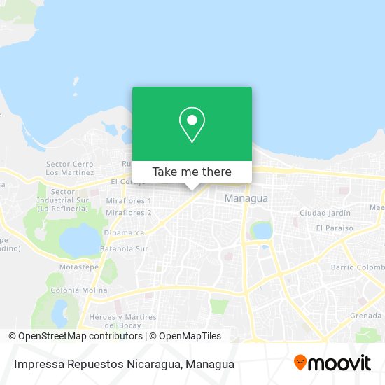 Impressa Repuestos Nicaragua map