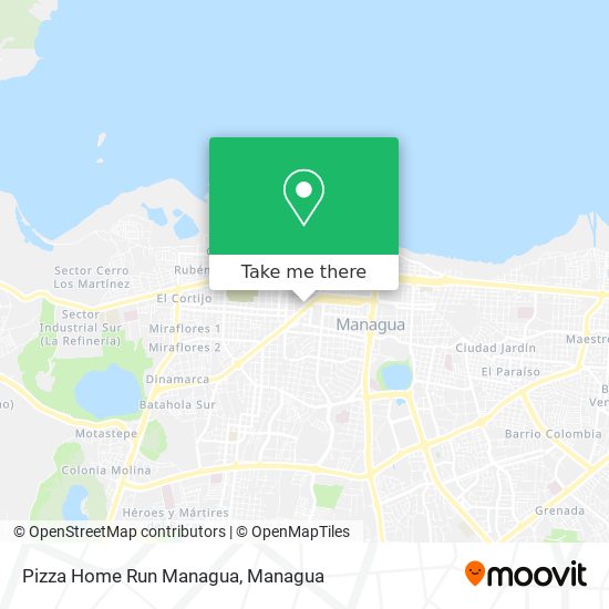 Pizza Home Run Managua map