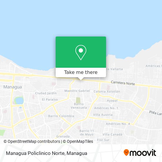 Managua Policlinico Norte map
