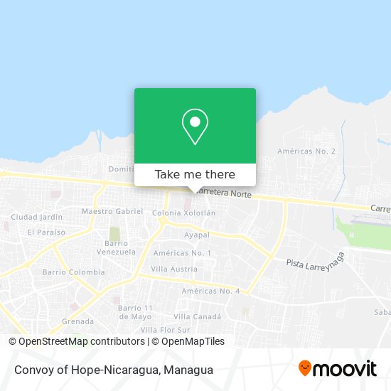 Convoy of Hope-Nicaragua map